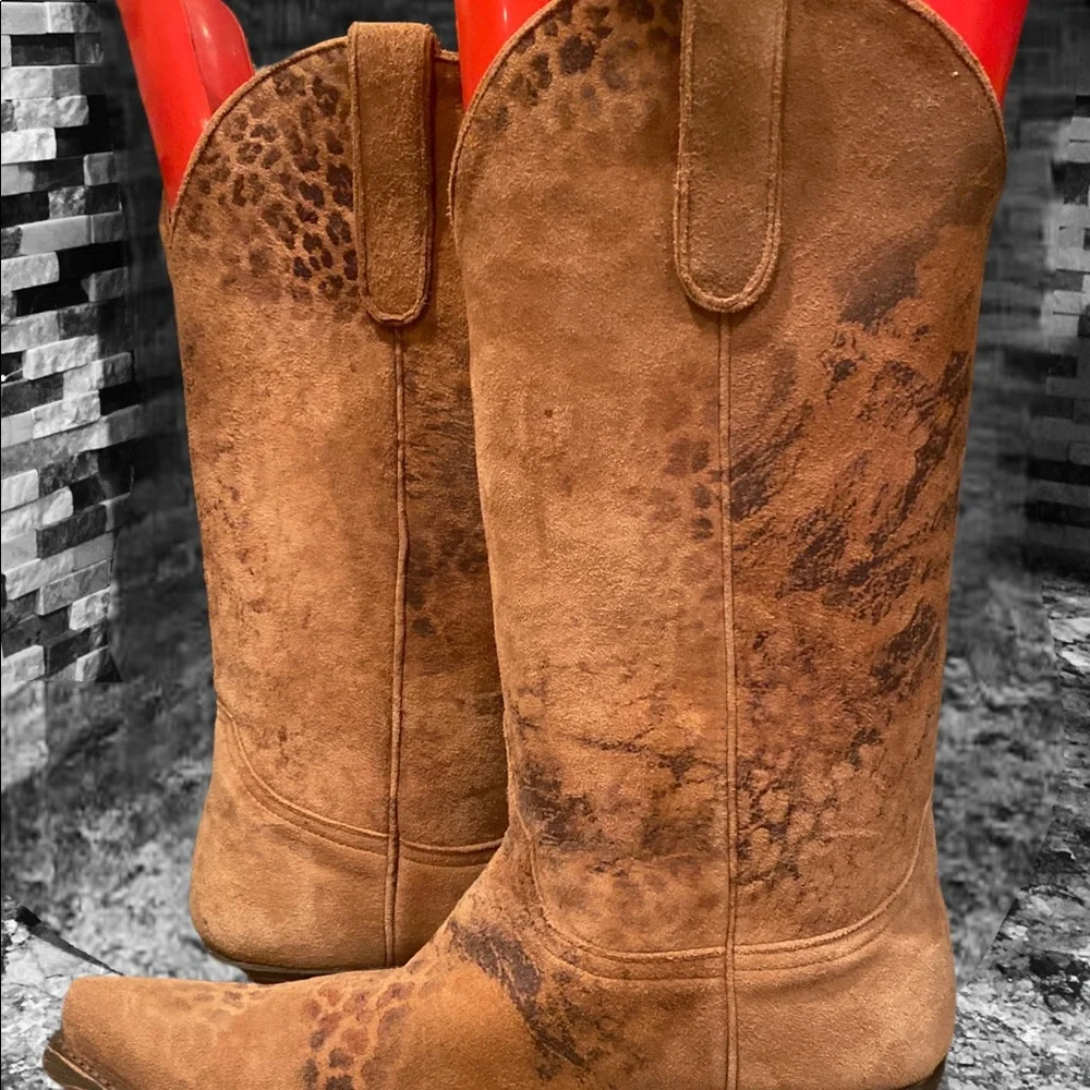 Old Gringo Leopardito Brown Boots 13 inch size 9 New - Picture 7 of 16